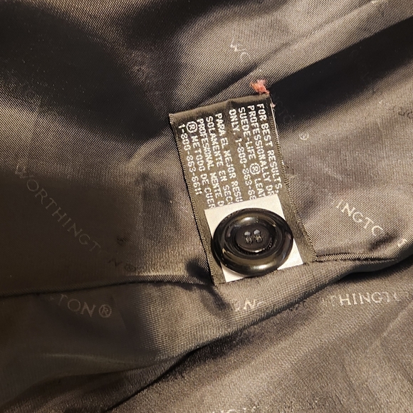 Womens Large Worthington 100% Lambskin Leather Jacket - Picture 8 of 9